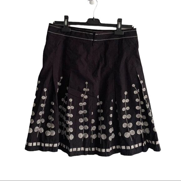 WANKO Mini Skirt Black With White Embroidery M - Picture 3 of 4